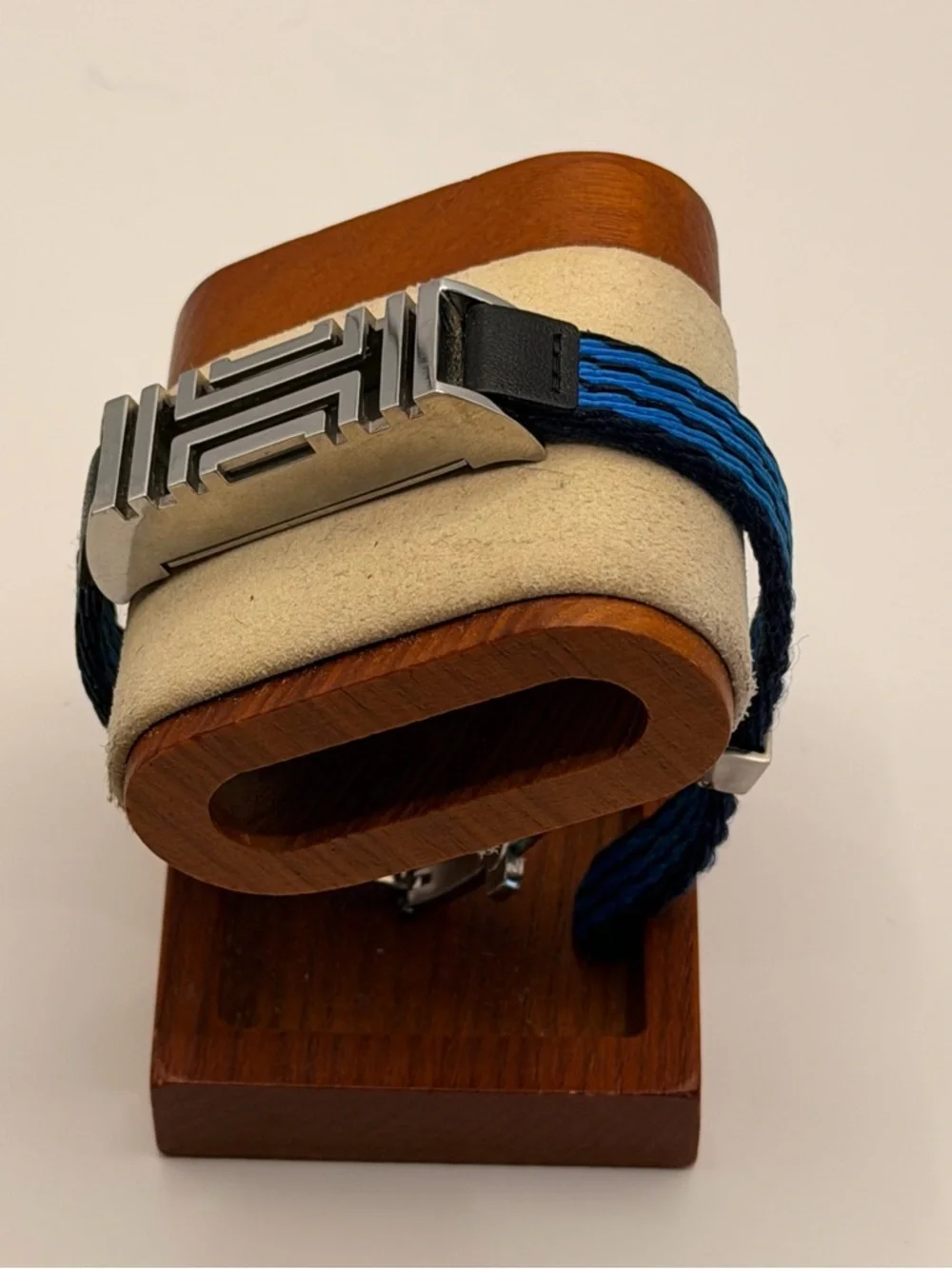 Tory Burch Fitbit Flex Watch Band, Silver/Blue Leather Band, Lux, Fitness Tracke